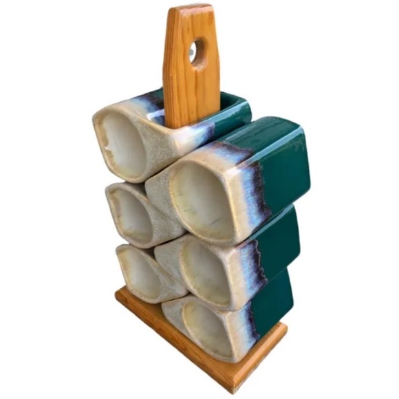 SOLD Vintage stoneware Rodolpho padilla mugs - Picture 3 of 9